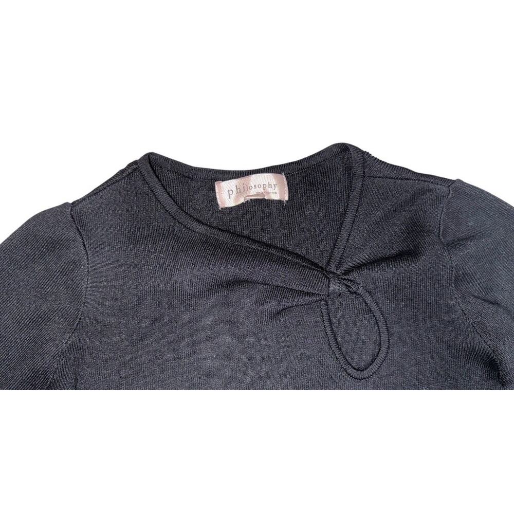 Philosophy Republic Clothing XS —‎ Keyhole Twist Black Knit Top